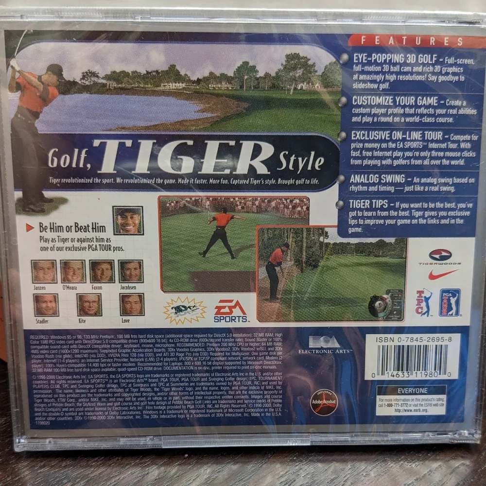 Tiger Woods 99 PC game Brand New sealed
